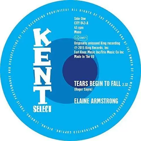 Elaine Armstrong – Vinyl Armstrong, Elaine - Tears Begin To Fall