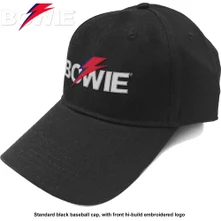 David Bowie, Šiltovka Aladdin Sane Bolt Logo, Unisex, Čierna