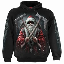 Mikina Unisex Pullover Hoodie: Sleigher (Black) (Back & Sleeve Print)