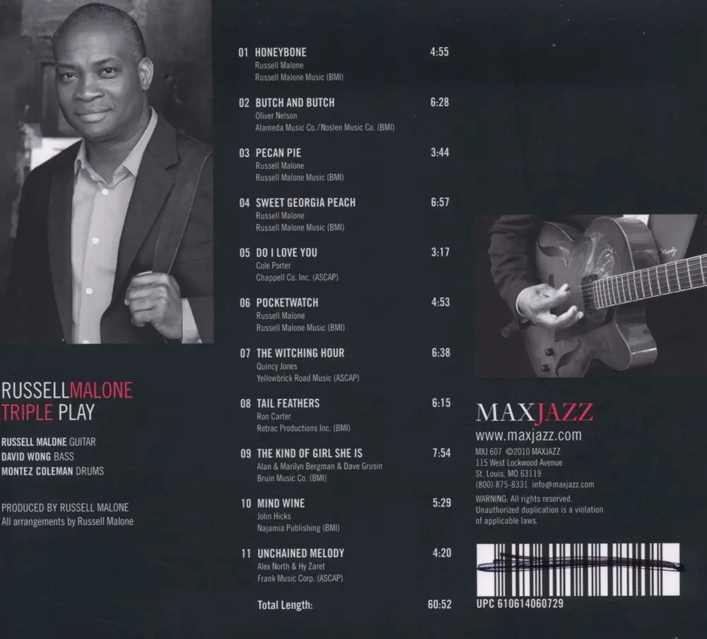 Russell Malone – TRIPLE PLAY (CD)