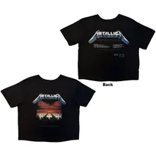 Ladies Crop Top: Master Of Puppets Tracks (Black) (Back Print) thumbnail