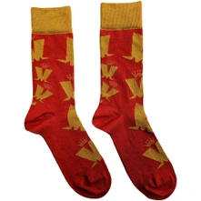 MADNESS, Ponožky Crown & M Pattern, Unisex, Červená