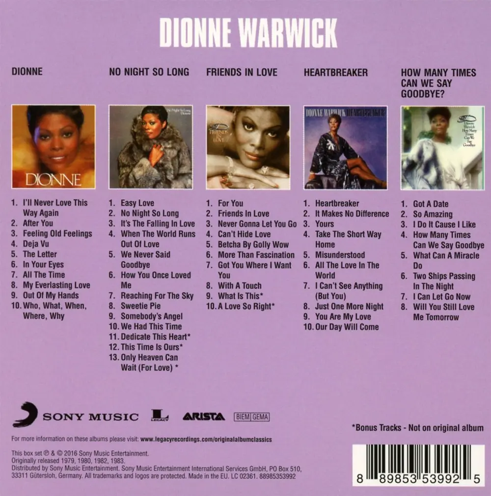 Dionne Warwick – Original Album Classics (Box Set) (CD)