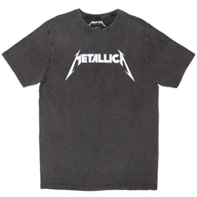Metallica, Tričko Logo, Unisex, Šedá