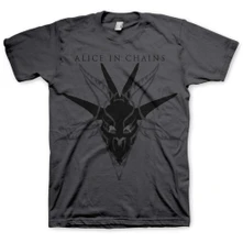 Alice In Chains, Tričko Black Skull, Unisex, Šedá
