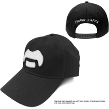 Frank Zappa, Šiltovka White Moustache, Unisex, Čierna