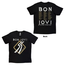 Tričko Unisex T-Shirt: Tour '87 Road Sign (Black) (Back Print)
