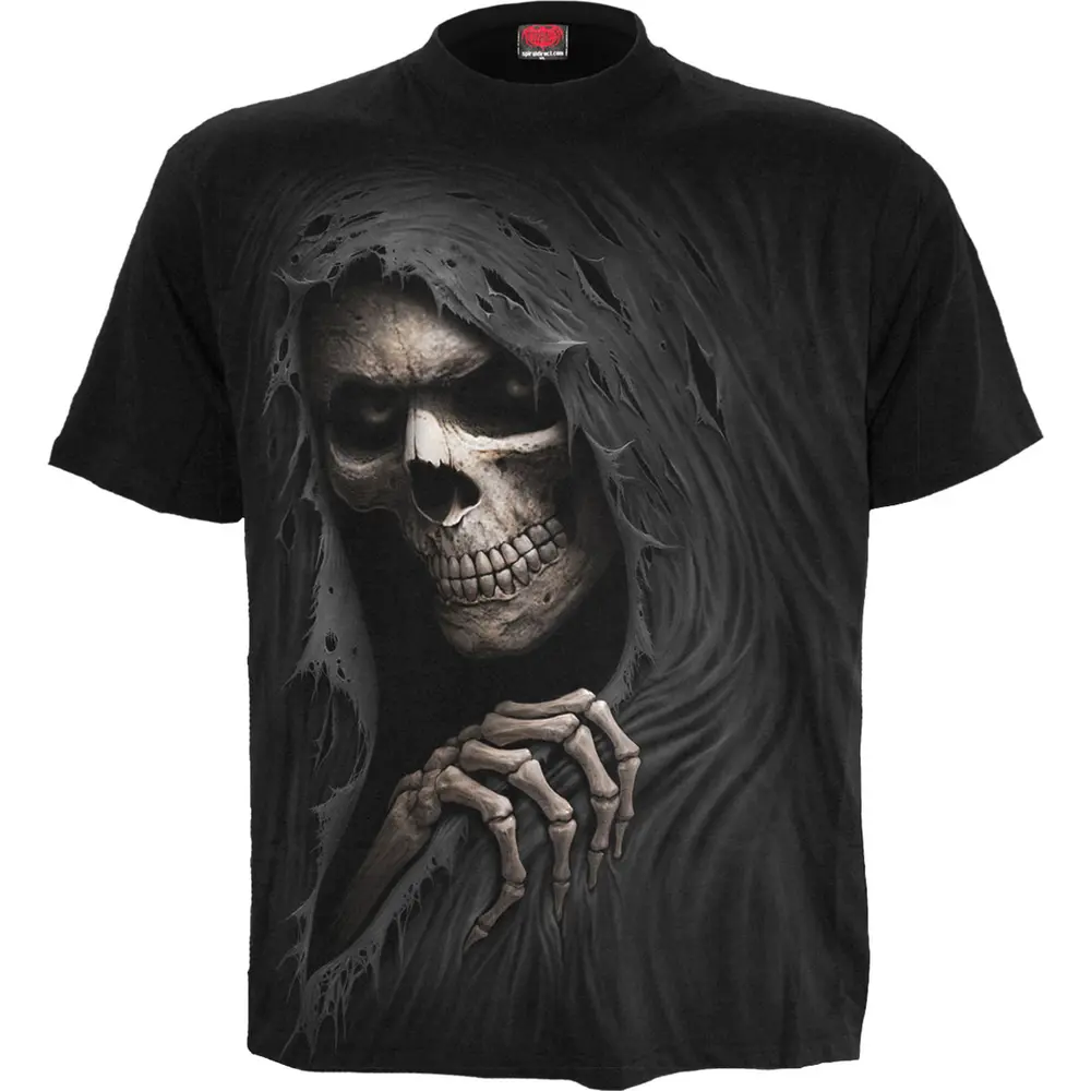 Unisex T-Shirt: Grim Ripper (Black) (Back Print)