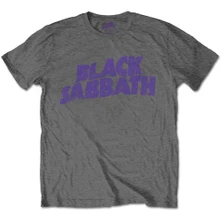 Black Sabbath, Tričko Wavy Logo, Dieťa, Šedá