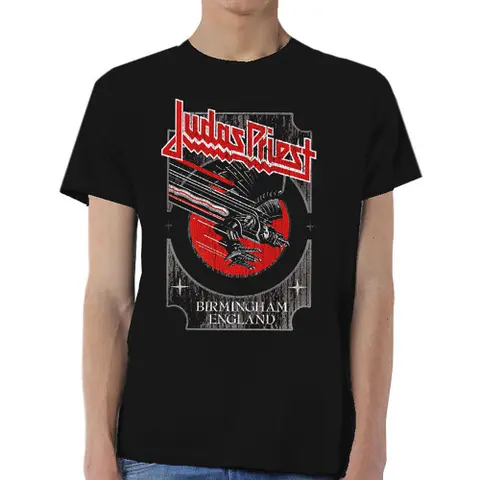 Judas Priest – Tričko Silver and Red Vengeance (Čierna), Unisex, Čierna