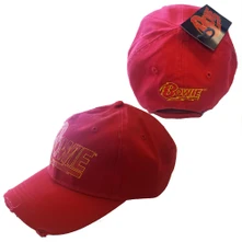 David Bowie, Šiltovka Flash Logo, Unisex, Červená