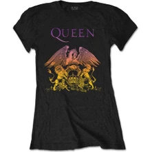 Queen, Tričko Gradient Crest, Žena, Čierna