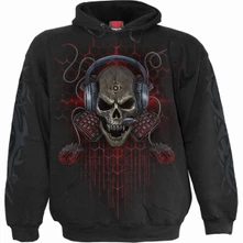 Mikina Unisex Pullover Hoodie: PC Gamer (Black) (Back & Sleeve Print)