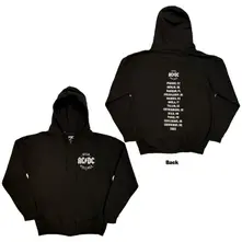Unisex Zipped Hoodie: Silver High Voltage EU Tour '25 (Black) (Back Print & Ex-Tour) thumbnail