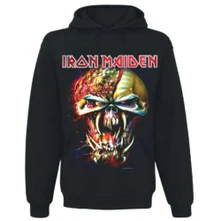 Iron Maiden, Mikina Final Frontier Big Head, Unisex, Čierna