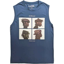 Gorillaz, Tielko Demon Days, Unisex, Modrá