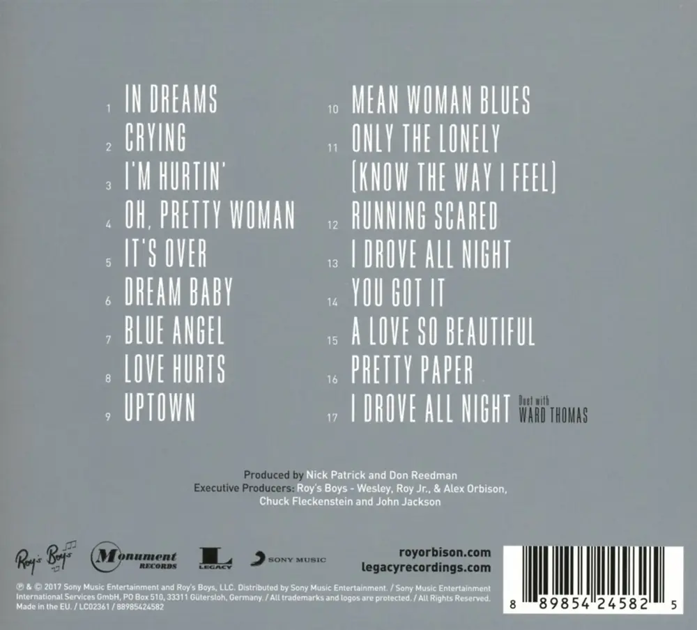 A LOVE SO BEAUTIFUL: ROY ORBISON & THE ROYAL PHILHARMONIC ORCHESTRA (2017) (CD)