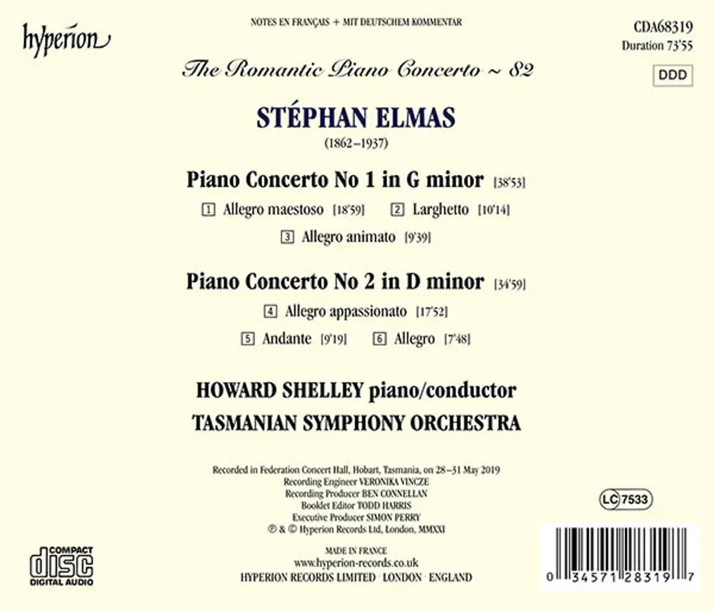 ELMAS: PIANO CONCERTOS