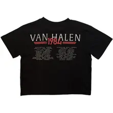 Ladies Crop Top: '84 Tour (Black) (Back Print) thumbnail