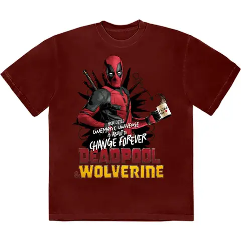 Tričko Deadpool & Wolverine Change Universe (Červená), Unisex, Červená