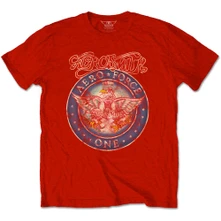 Aerosmith, Tričko Aero Force, Unisex, Červená