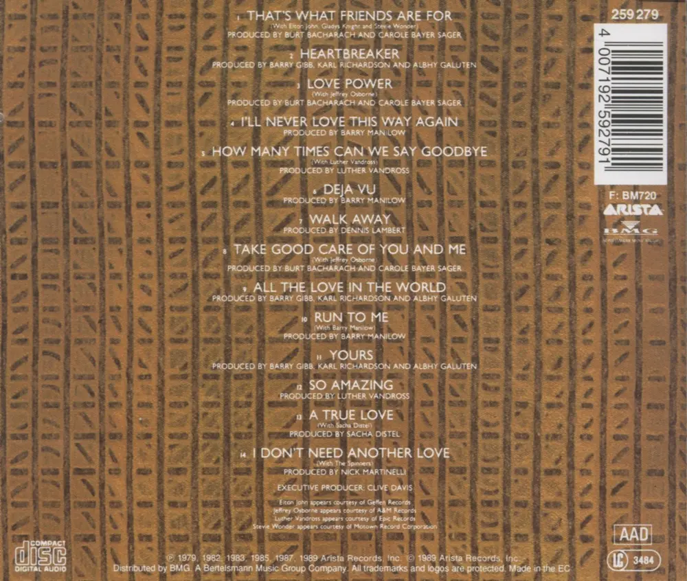 Dionne Warwick – Greatest Hits 1979-1990 (CD)
