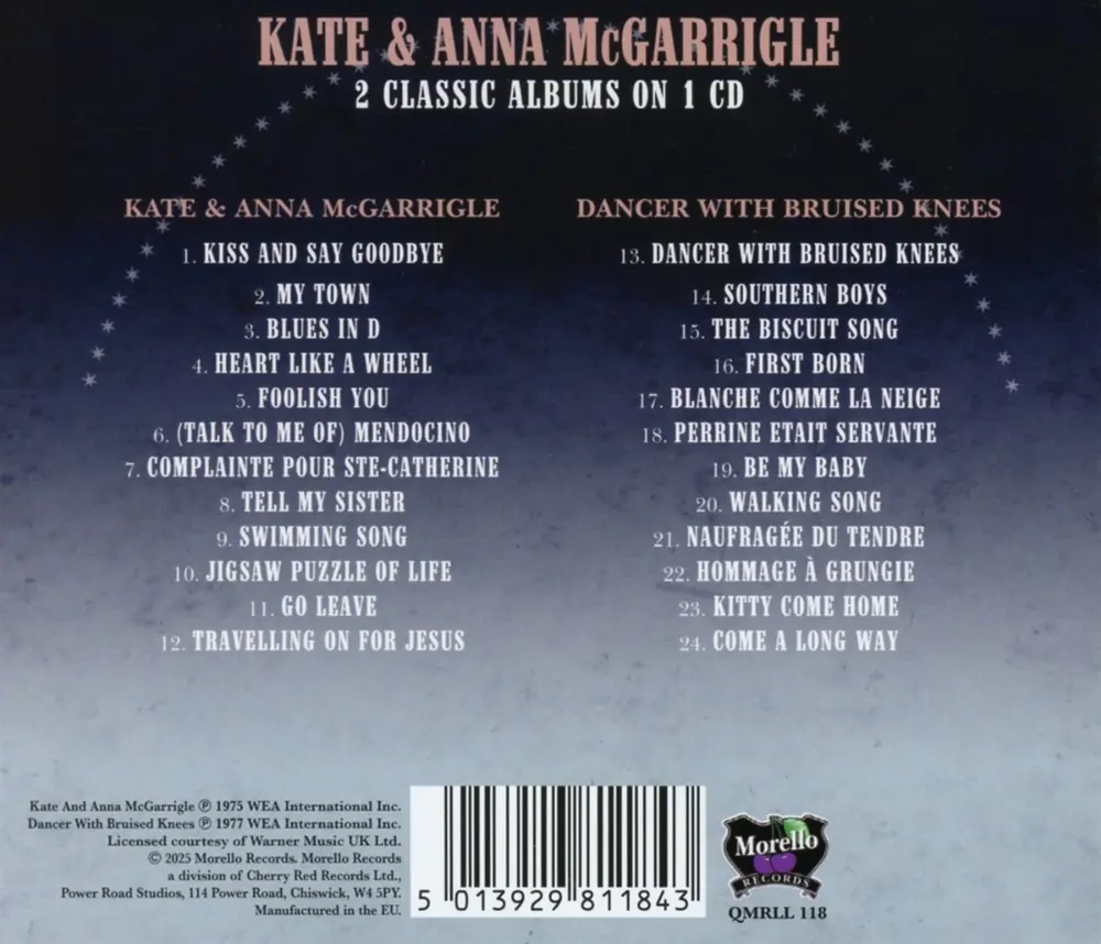 KATE & ANNA MCGARRIGLE - DANCER WITH BRUISED KNEES (CD)