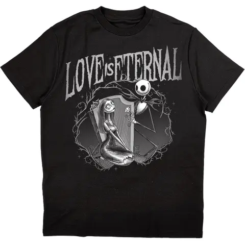 Jack Skellington – Tričko Jack & Sally Love Is Eternal (Čierna), Unisex, Čierna