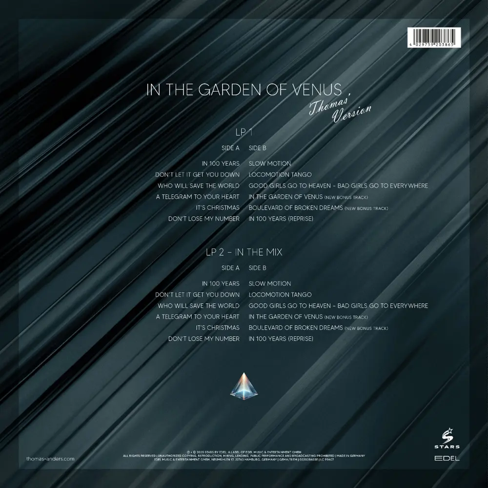 SINGS MODERN TALKING: IN THE GARDEN OF VENUS