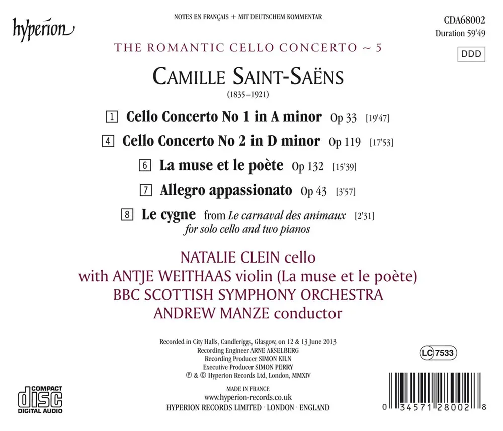 SAINT-SAENS: CELLO CONCERTOS NOS. 1 & 2 ETC. (HYPE