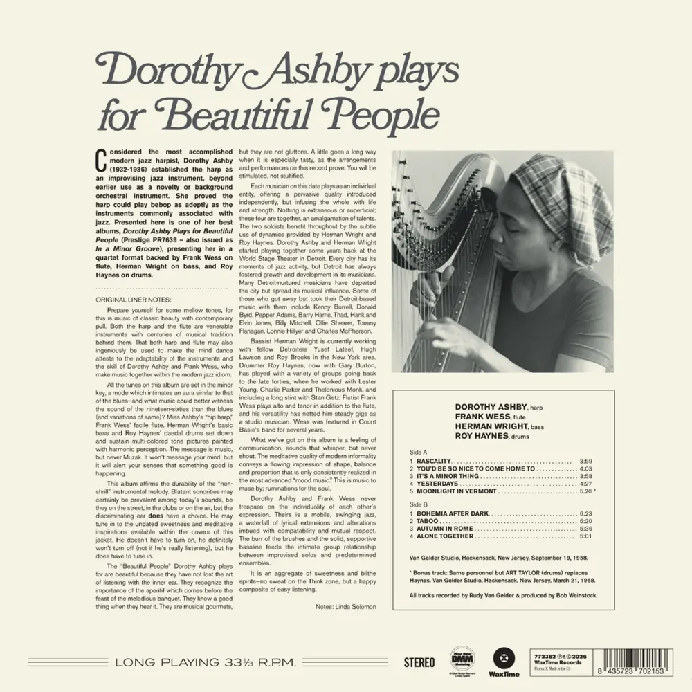 Dorothy Ashby – ASHBY, DOROTHY - PLAYS FOR BEAUTIFUL PEOPLE (Vinyl)