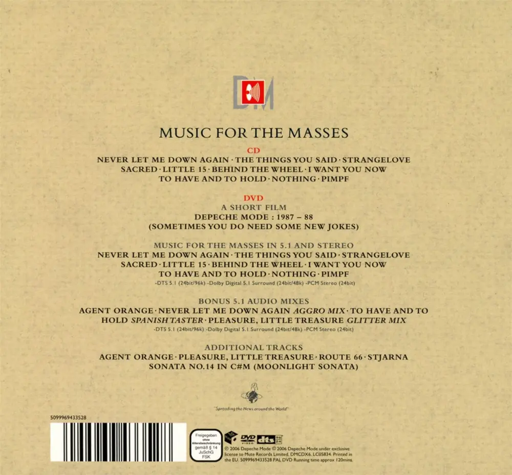 Music For the Masses [CD + DVD]