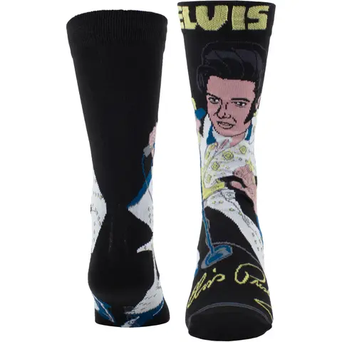 Unisex Crew Socks: Cartoon (Black) (UK Size 6.5 - 11)