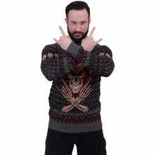 Unisex Jumper: Evil Rock (Black) (All Over Print) thumbnail