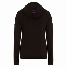 Ladies Ripped Pullover Hoodie: Cattitude (Black & Purple) thumbnail