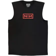 Unisex Vest T-Shirt: Red Logos (Black) (Back Print) thumbnail