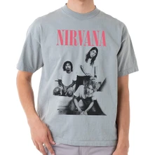 Nirvana, Tričko Bathroom Photo, Unisex, Šedá