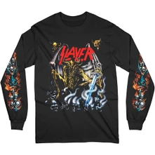 Slayer, Tričko s dlhým rukávom Airbrush Demon, Unisex, Čierna
