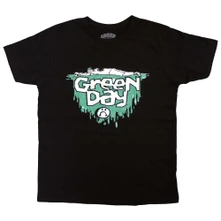 Green Day, Tričko Sad Smiley, Unisex, Čierna