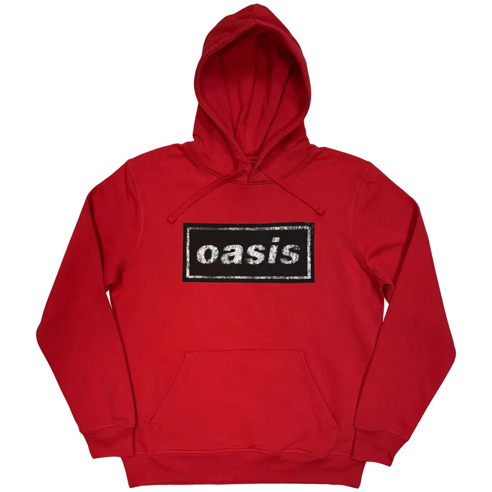 Unisex Pullover Hoodie: Stencil Logo (Red) (Ex-Tour)