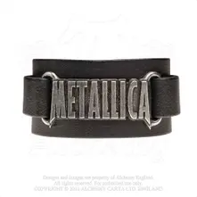 Metallica – Logo (Leather Wrist Strap) (Náramok)