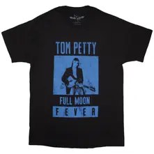 Tom Petty & The Heartbreakers, Tričko Full Moon Fever Blue, Unisex, Čierna