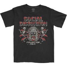 Social Distortion, Tričko Jukebox Skelly, Unisex, Čierna
