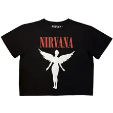 Ladies Crop Top: In Utero (Black) thumbnail