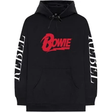 David Bowie, Mikina Rebel Rebel, Unisex, Čierna