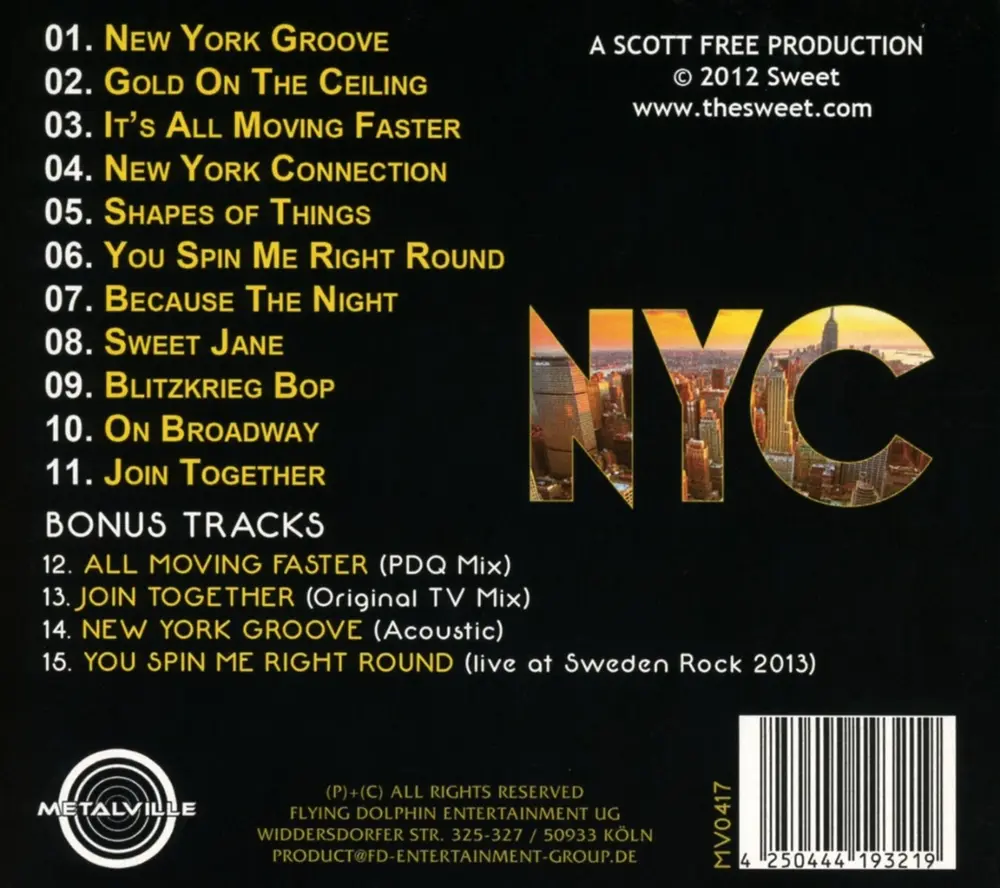 Sweet – NEW YORK CONNECTION (CD)