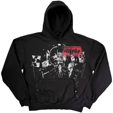 Unisex Pullover Hoodie: Supersonic Monotone Logo (Black) (Ex-Tour)
