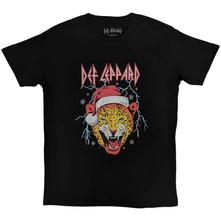 Def Leppard, Tričko Holiday Leppard, Unisex, Čierna