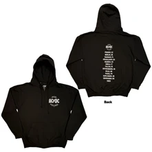 Mikina na zips Unisex Zipped Hoodie: Silver High Voltage EU Tour '25 (Black) (Back Print & Ex-Tour)