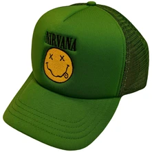 Nirvana, Šiltovka Logo & Smiley, Unisex, Zelená